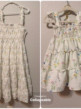 Mommy and Mini Floral Midi Dress with Ruffled Straps Women’s S & Baby 12M